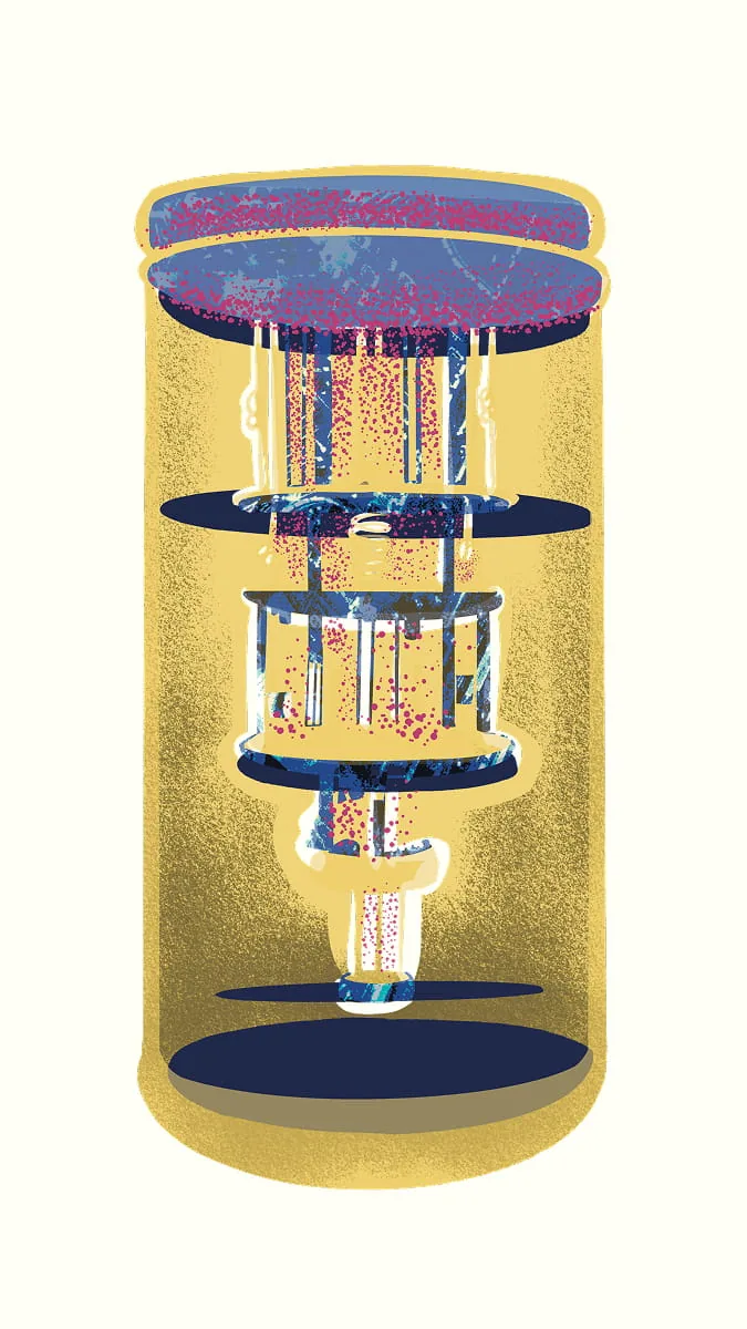 Quantencomputer digitale Illustration