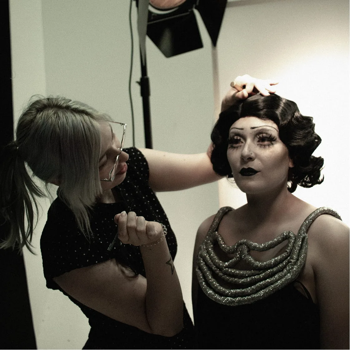 Schminken der Modelle