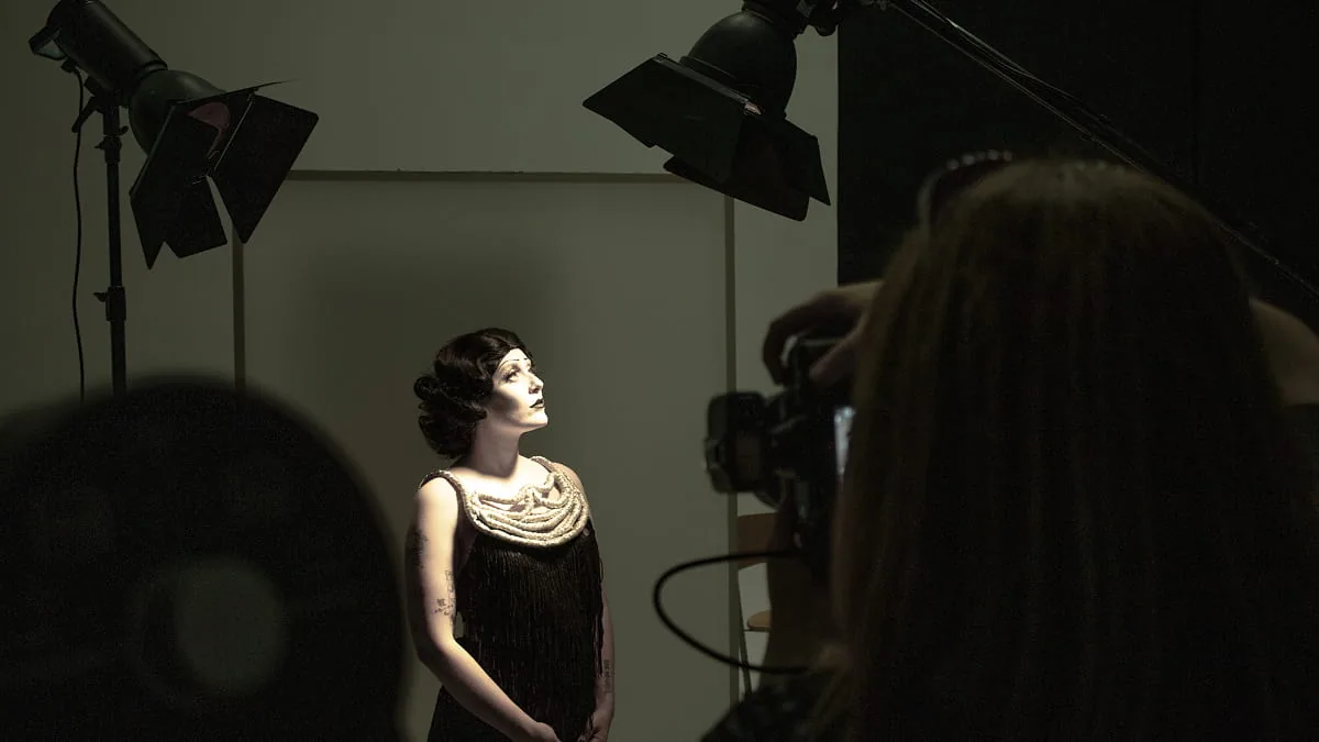 Hinter den Kulissen Modelfotografie