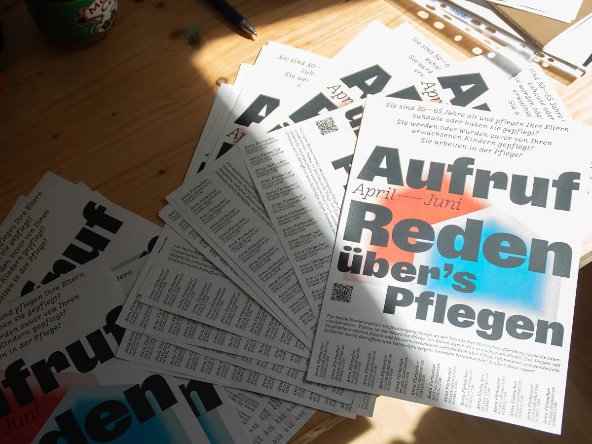 Plakat Aufruf Reden über's Pflegen