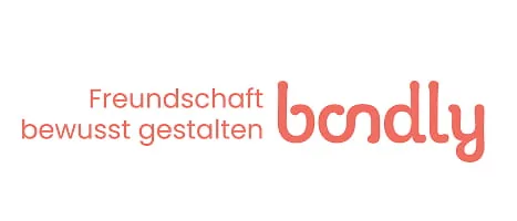 Logo der App Bondly mit Slogan Freundschaft bewusst gestalten