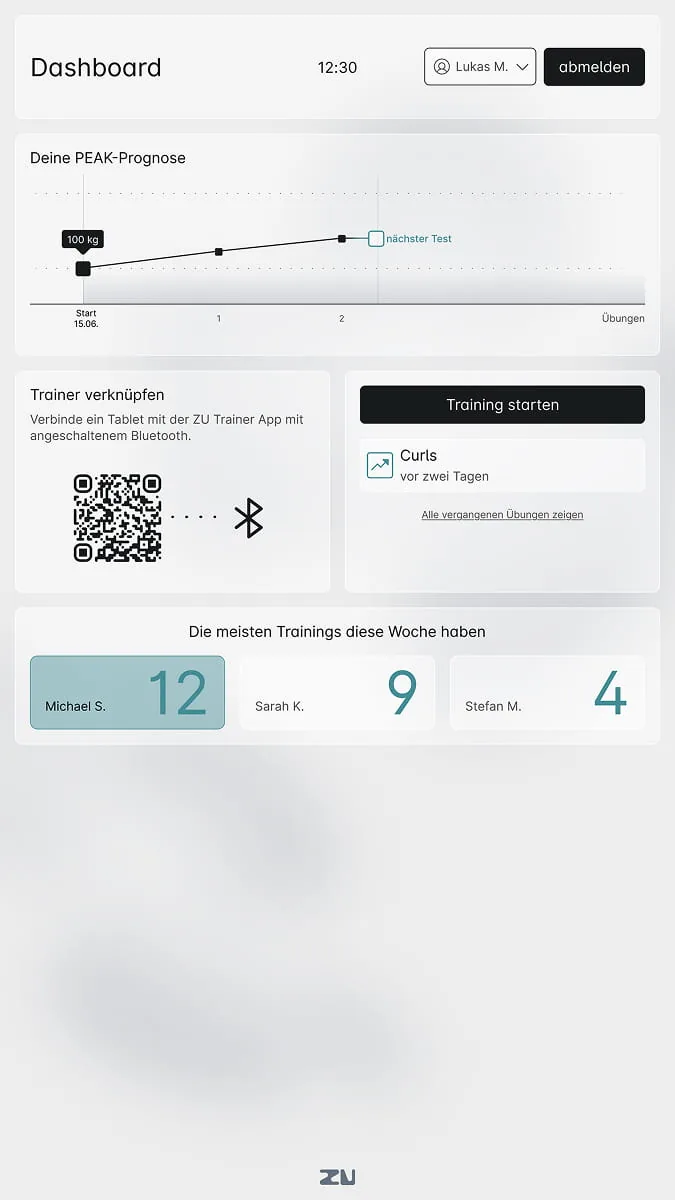 ZU Dashboard Screen