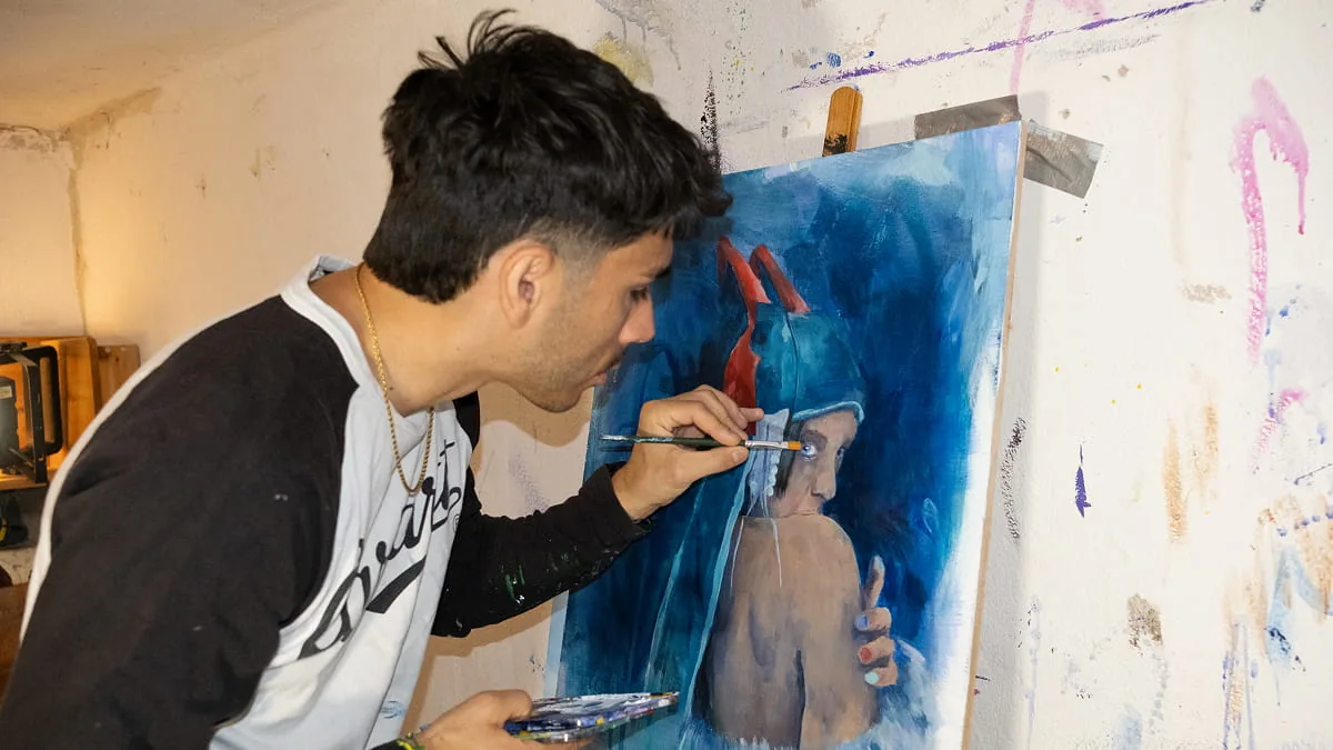 Malerei in Prozess