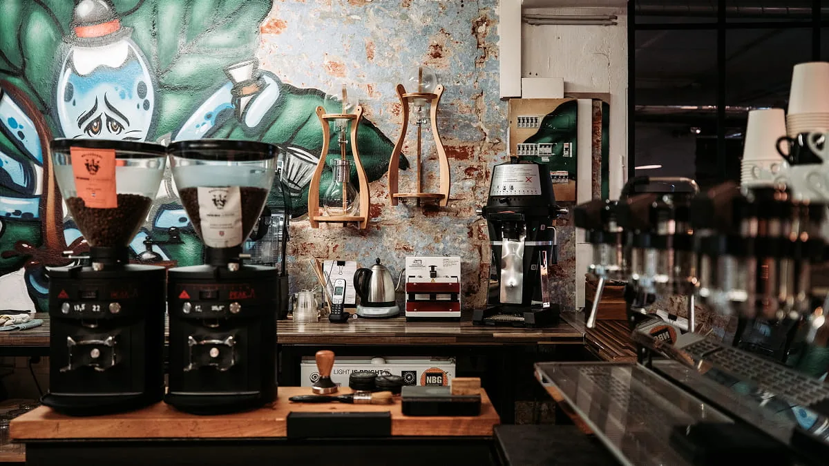 Fotografie von der Kaffee-Arbeitsstation